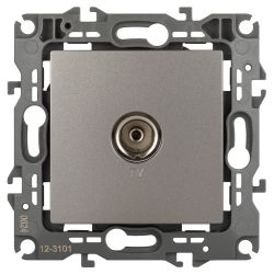 Розетка ЭРА Серия 12 12-3101-16 TV одиночная, титан