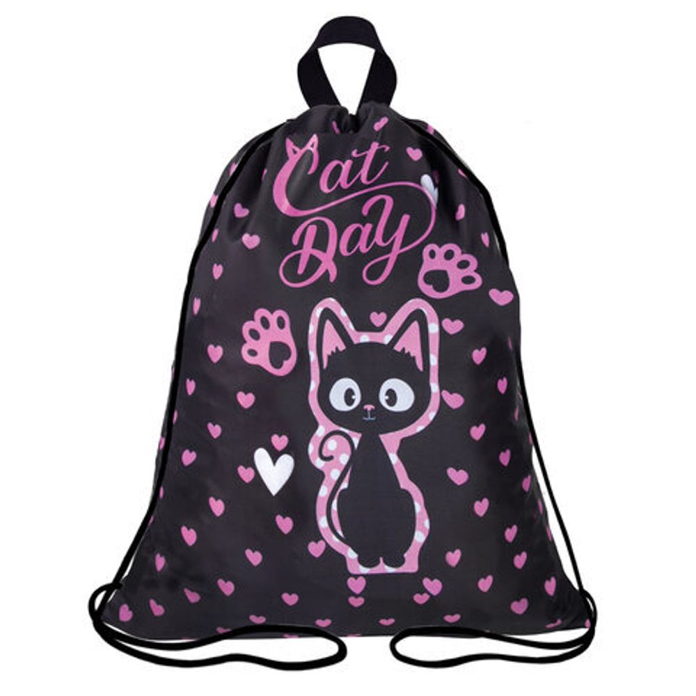 Мешок для обуви BRAUBERG KIDS, с петлей, 42х34 см, "Amazed cat", 271629