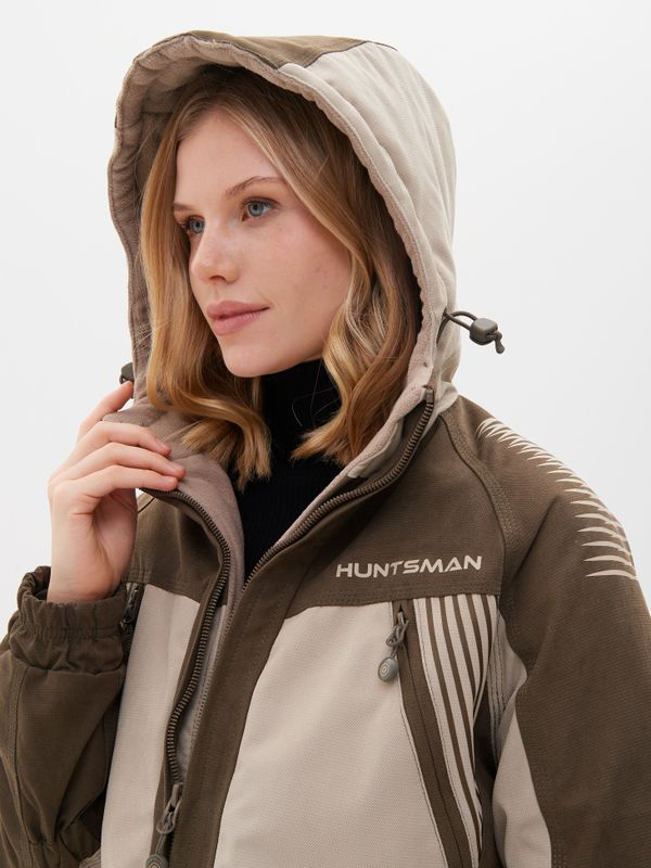 Костюм демисезонный женский Селенга ткань Исландия цвет Коричневый/Бежевый