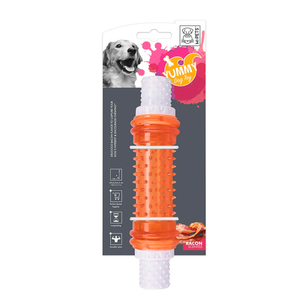 M-PETS Игрушка "Ямми" палка вкус бекона, нейлон для собак  20х4,5х4,5 см