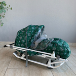 Коляска комбинированная (санки - коляска) «Наши детки 3-1К» зеленая (арт.  НДТ3-1К/6)