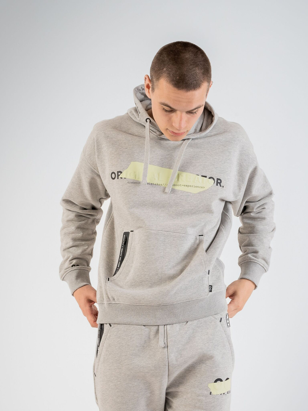 Худи мужское ORIGINAL CREATOR ERROR_404 HOODIE, Серый