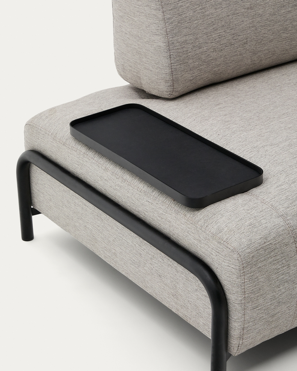 Диван 3-х местный Compo c маленьким подносом серый