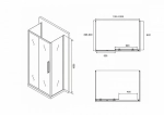 Душевой уголок ABBER Schwarzer Diamant AG30120BH-S90B-S90B