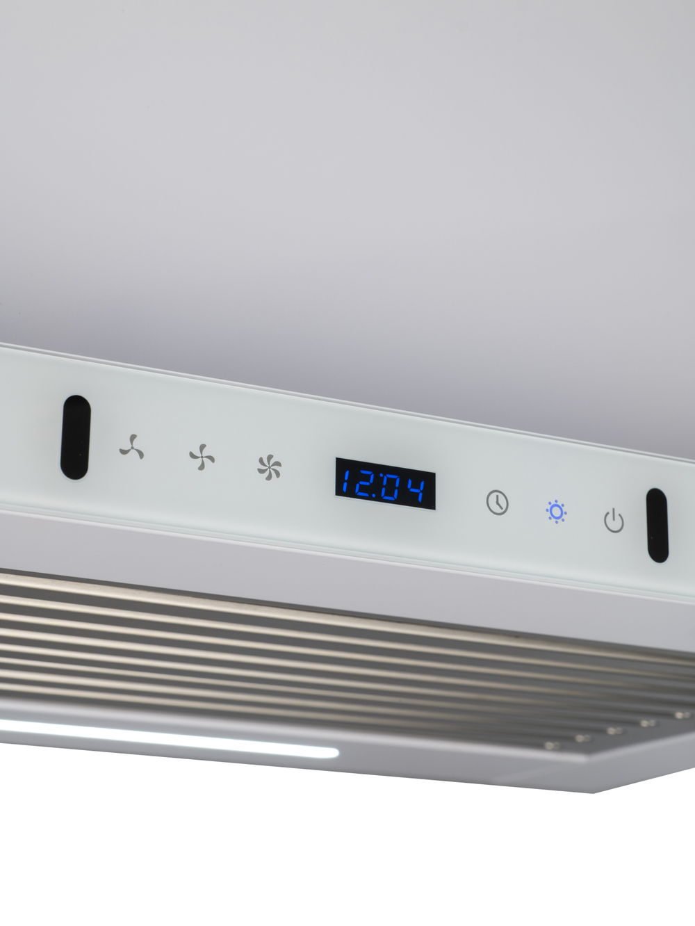 Вытяжка кухонная MACBI Perfa-60G-baf (WHITE) белый, D150мм, 1200м3/ч, полновстраиваемая, мотор 230Ватт, стекло 60см, сенсорное управление + управление жестами