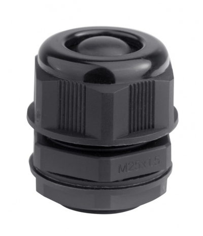 Кабельный ввод, IP68, M32, с мембраной, черный, для кабеля д.18-25 мм