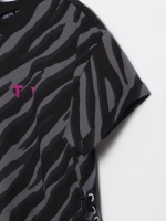 Футболка для девочки с принтом зебра