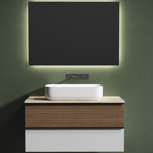 Sancos Столешница для ванной комнаты 1000х460 без отверстия под смеситель, цвет kreman, артикул TT100A2