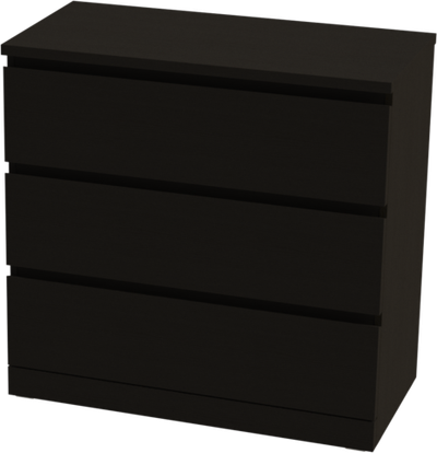 Комод VÅRMA 3 ящика 80х78х40 (шпон ясень черный)