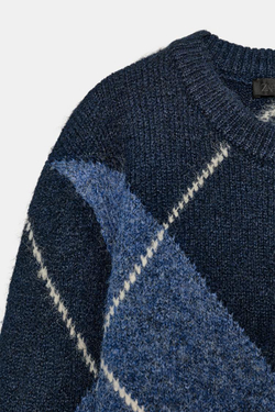 ZARA ТРИКОТАЖНЫЙ СВИТЕР, МОРСКОЙ СИНИЙ