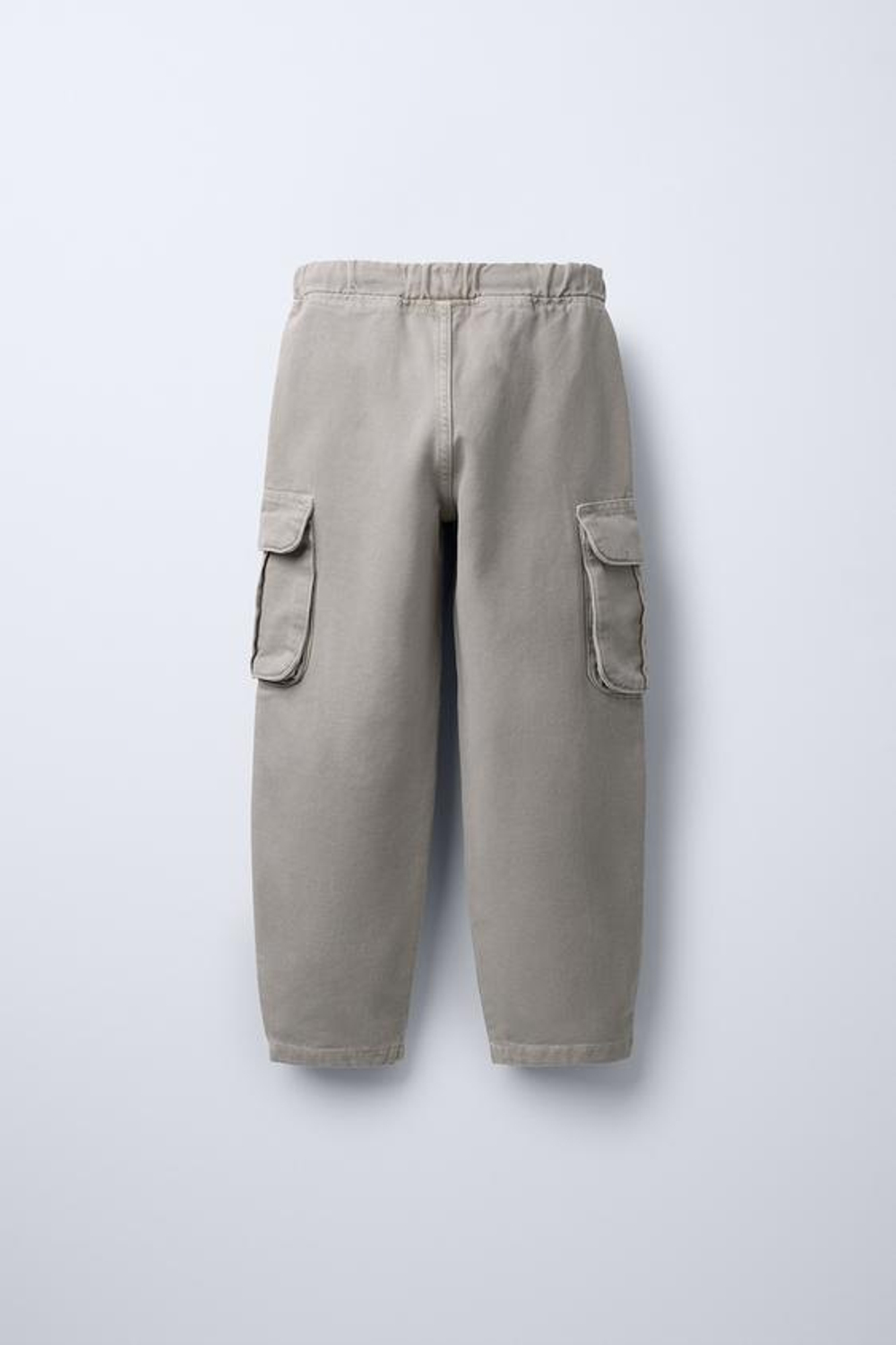 ZARA БРЮКИ BALLOON С КАРМАНАМИ, КАМЕННО-СЕРЫЙ