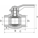 Кран шар 32 ручка PP-R EVER® plast БЕЛЫЙ (Россия)