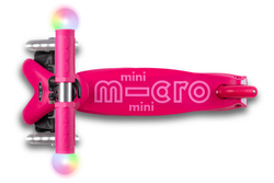 Самокат Micro Mini2Grow Deluxe Magic LED розовый