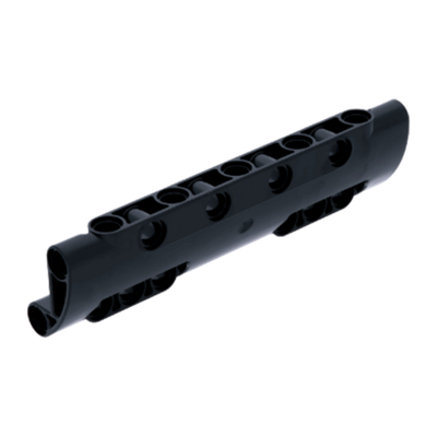 Lego 25шт Изогнутая панель 11x3 с 10 отверстиями для штифта через поверхность панели (черный) 11954