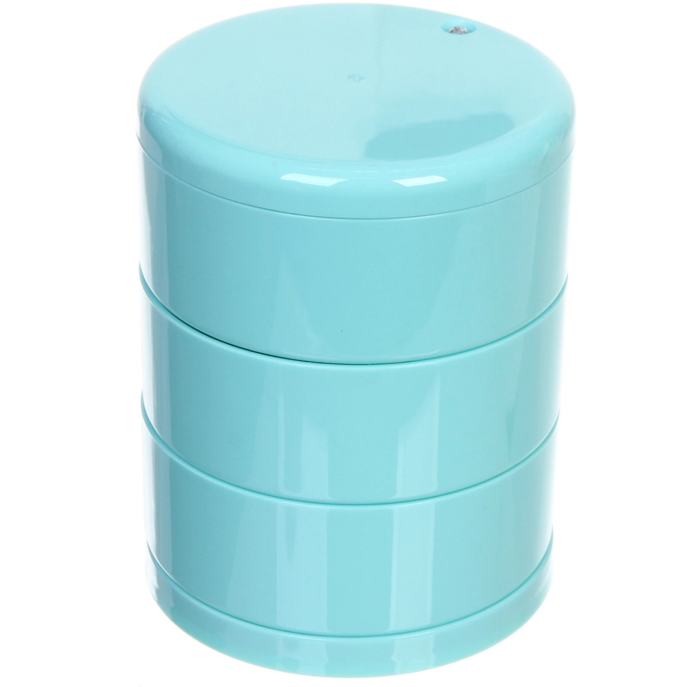 Органайзер для хранения «МАРЦИПАН», цвет голубой, три отделения, 10.5*13см (упаковка коробка)