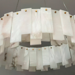 Люстра Cloyd HERCULANUM-D C18 / Ø80 см - алебастр - латунь (арт.12361)