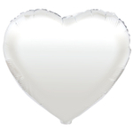 Шар фольгированный Сердце 45 см (Серебряный)