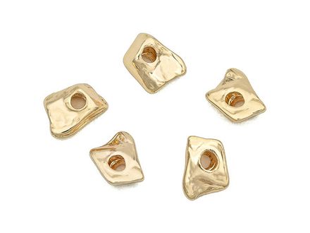 Бусина "Мятый металл" 6мм (10штук)