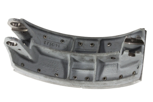 Колодка барабанного тормоза а/м КАМАЗ 53229, 65115 ЛИТАЯ (каркас конвейер, накладка; длинная + длинная) (1шт.) ЗМД