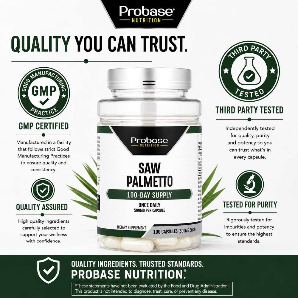Probase Nutrition, Сереноа, 500 мг, 100 капсул