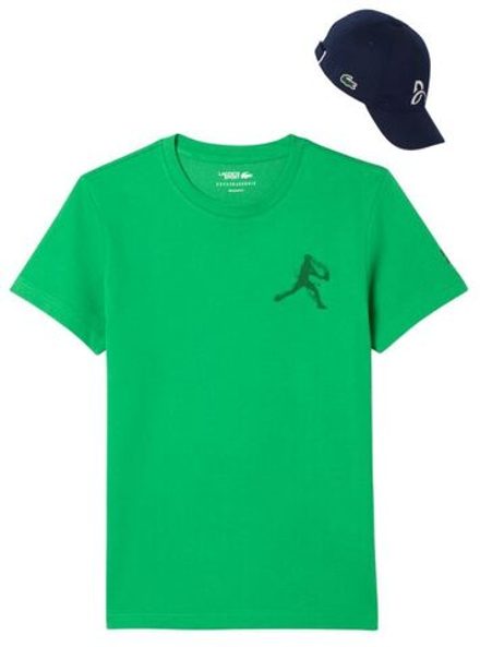 Мужская теннисная футболка Lacoste Tennis x Novak Djokovic Pack - зеленый