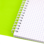 Тетрадь 96л., А4, клетка, Alingar, гребень, блок офсет, цветной пластик, "Зелёный"
