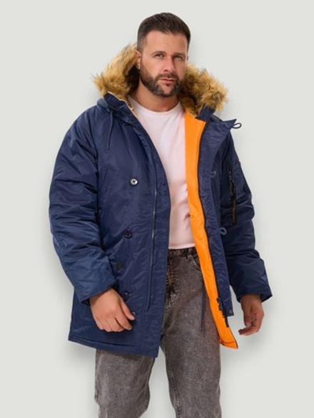 Куртка Аляска N-3B Husky Denali 2024 (синяя - r.blue/orange)