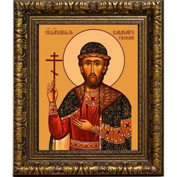 Владимир Ржевский Благоверный князь. Икона на холсте.