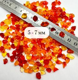 Стеклянная крошка Алая микс фракция № 5