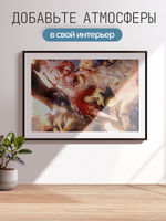 Постер плакат Эрза Против Чудовищ Fairy Tail Хвост Феи