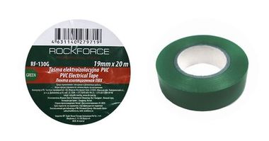 Лента изоляционная ПВХ 19мм x 20м (зеленая) RockForce##Rock FORCE RF-130G