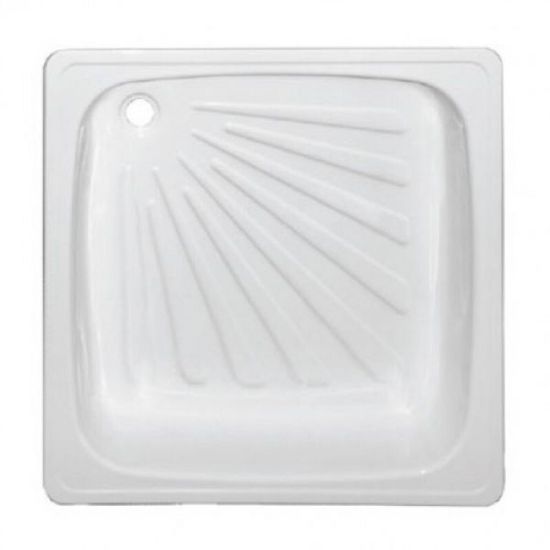 Поддон стальной эмалированный 0,8х0,8х0,15