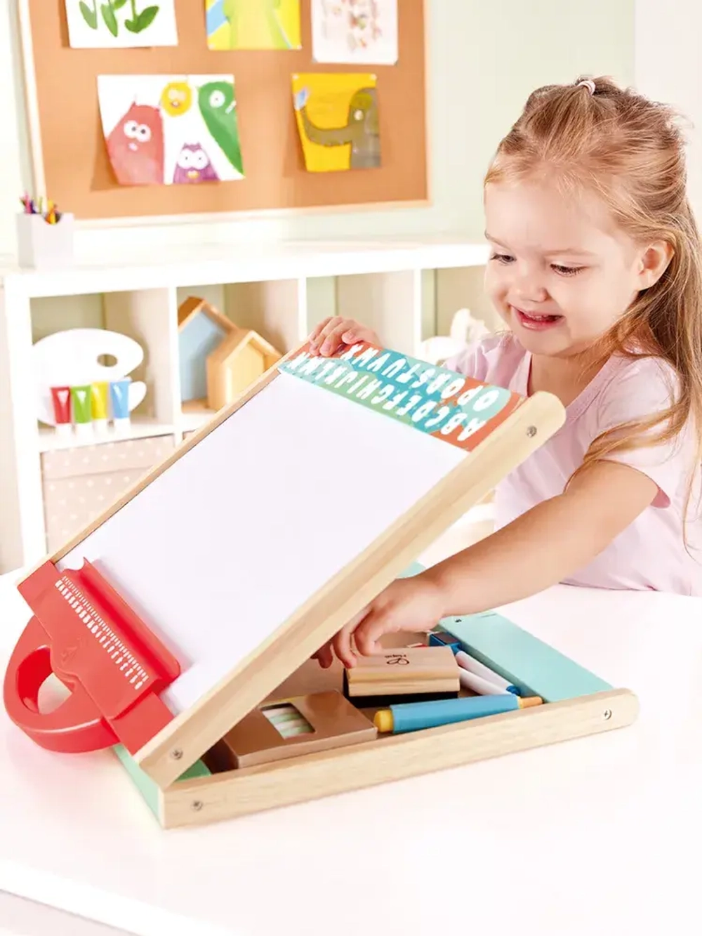 Мольберт детский двухсторонний, HAPE
