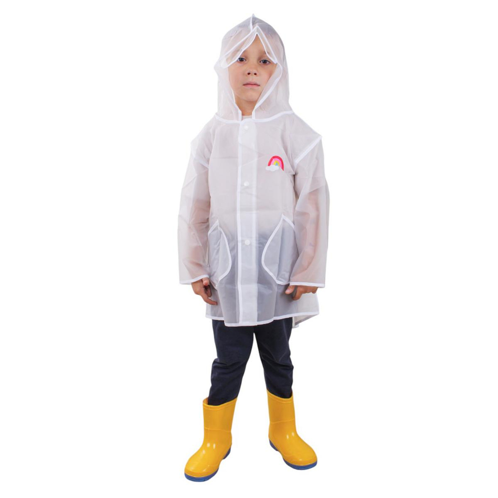 Дождевик с капюшоном, желтый, размер S D-4879