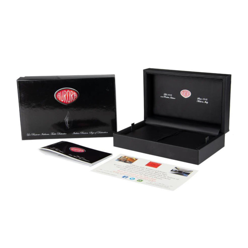 Ручка-роллер Aurora Optima Auroloide, Emerald green GT, в подарочной коробке