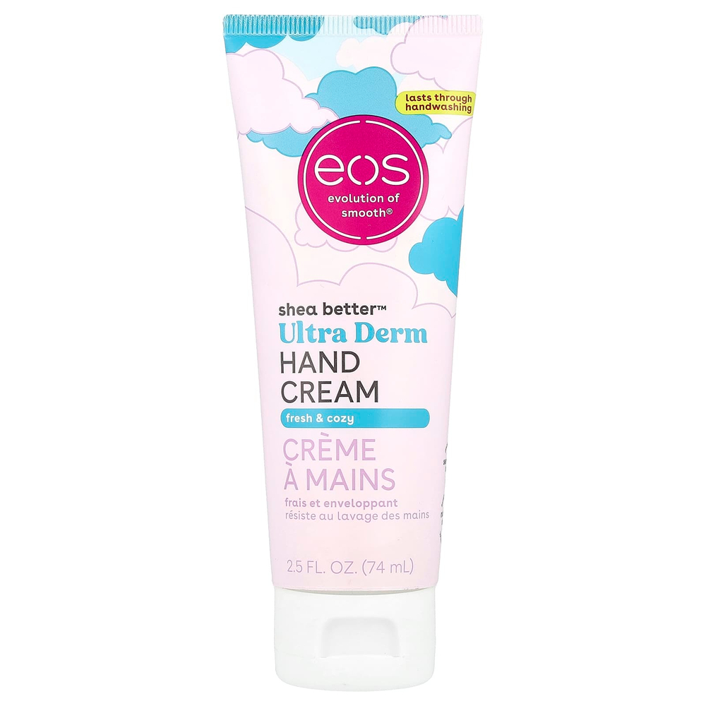 EOS, Shea Better ™, крем для рук Ultra Derm, свежий и уютный, 74 мл (2,5 жидк. Унции)