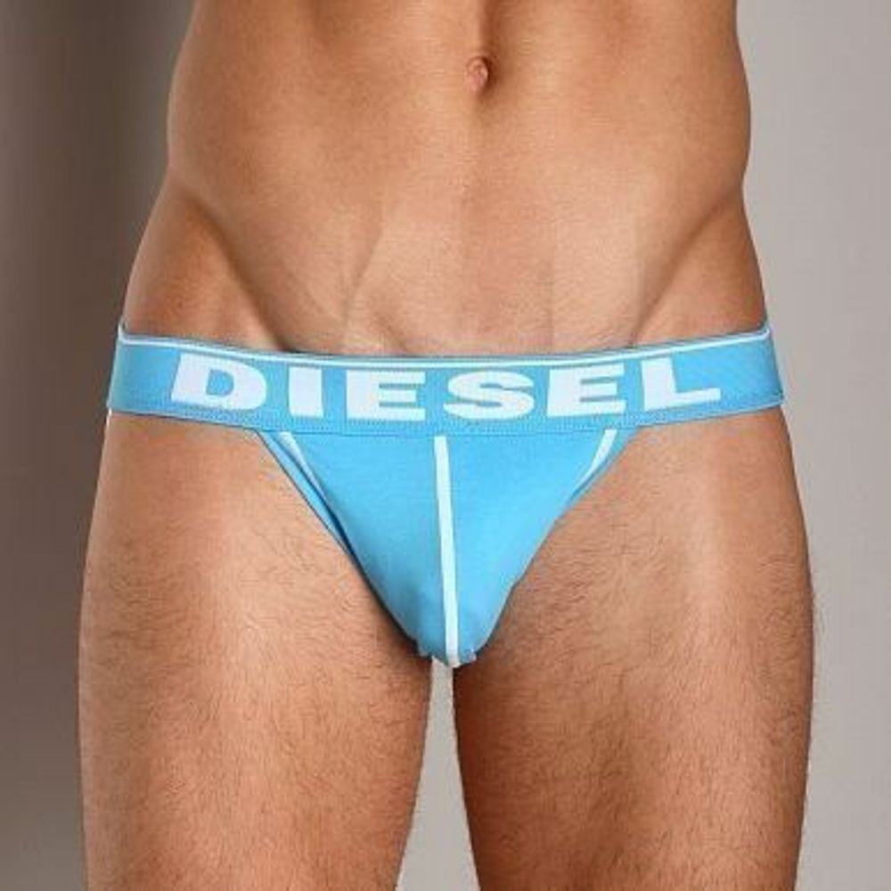 Мужские трусы джоки светло-голубые Diesel Fresh and Bright Divine Jockstrap Sky Blue DIS0109