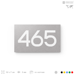 Номер на дверь 465, табличка на дверь для офиса, квартиры, кабинета, аудитории, склада, серая 120х70 мм, Айдентика Технолоджи