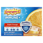 Emergen-C, Immune+, витамин C, витамин D и цинк, со вкусом апельсина, без кофеина, 30 пакетиков по 9,4 г (0,33 унции)