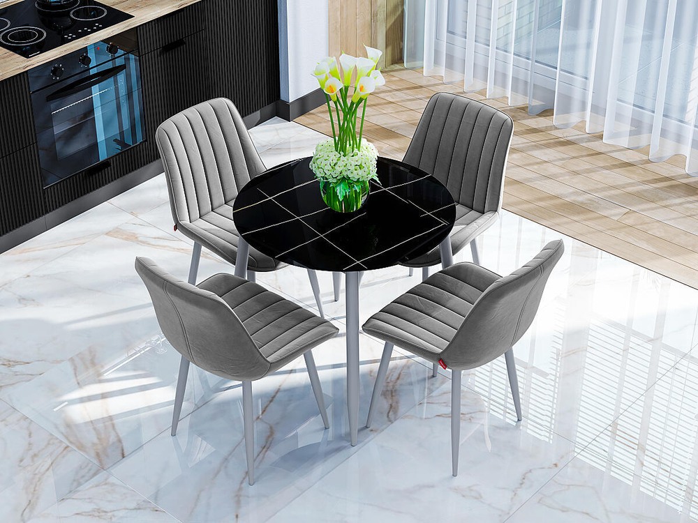 Стол Uni-Form-R.2B SGrey/Black Matt Laurent 727*800*800