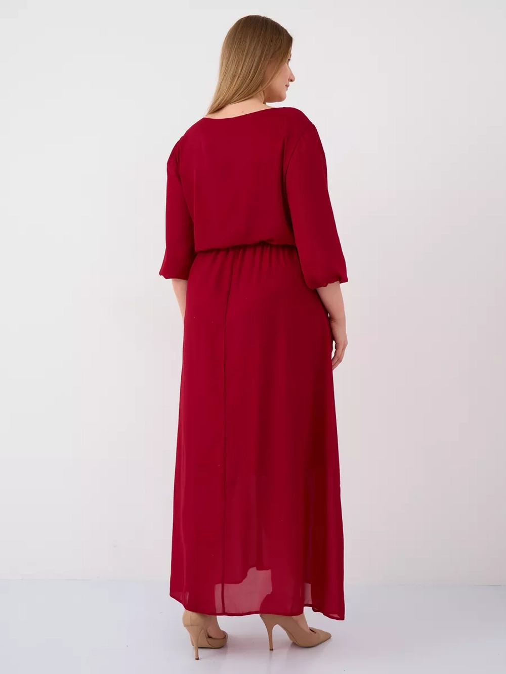 Платье на резинке с поясом