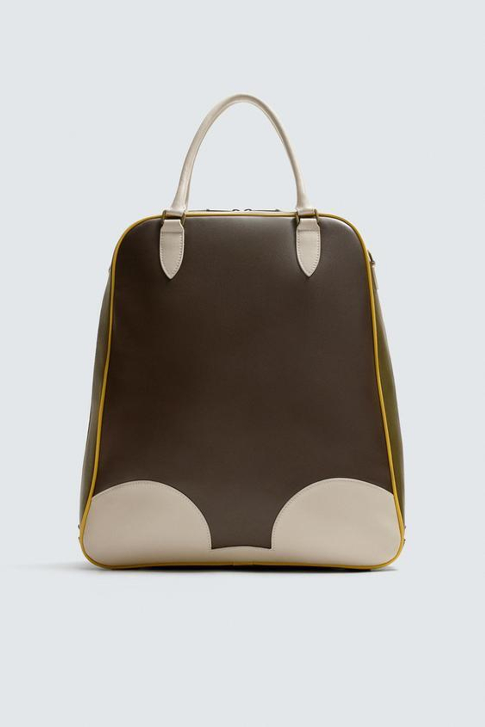 ZARA HARRY LAMBERT X DISNEY КОЖАНАЯ СУМКА-ШОПЕР, КОРИЧНЕВЫЙ