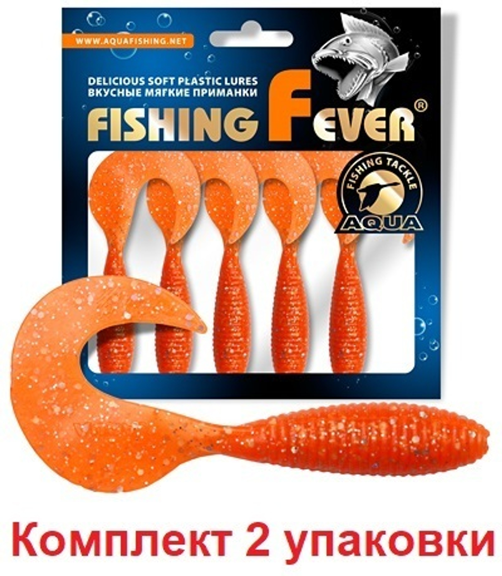Мягкая приманка твистер FishingFever ARGO 6,0cm,2,0g,уп 6 шт