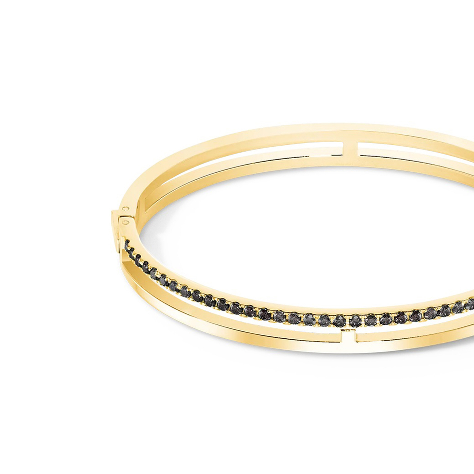 Браслет Coeur de Lion Black-Gold 0136/32-1316 19