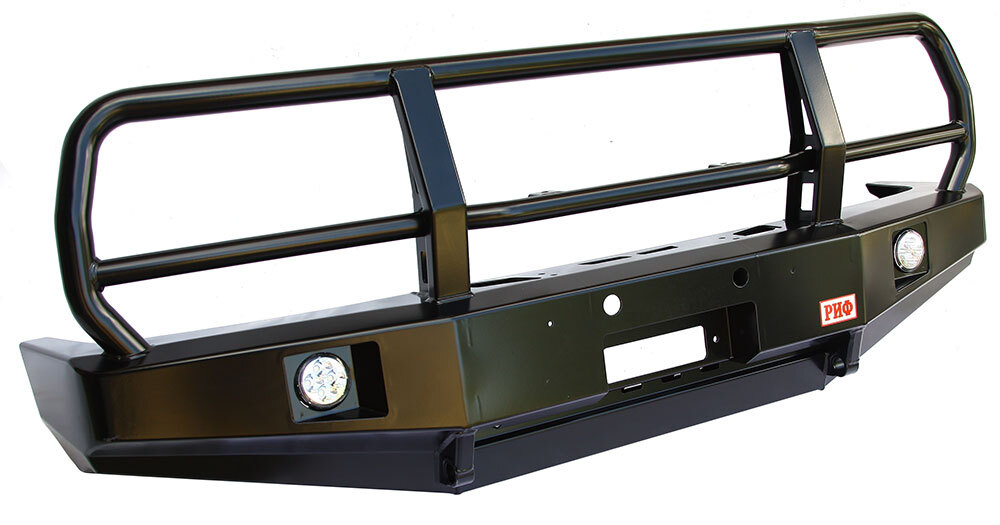 Бампер силовой передний Toyota Land Cruiser 80 с доп. фарами и защитной дугой РИФ