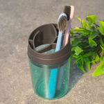 Подставка для зубных щеток "Boho", мята/полупрозрачный