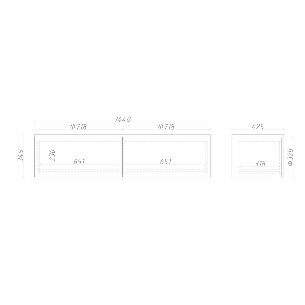 Тумба подвесная ML062