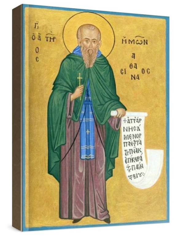 Афанасий Афонский (рукописная икона)