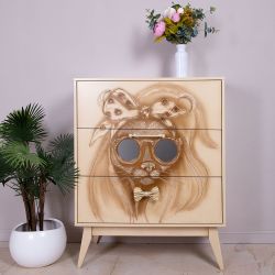 Ручка мебельная Саймон Гласс Айвори