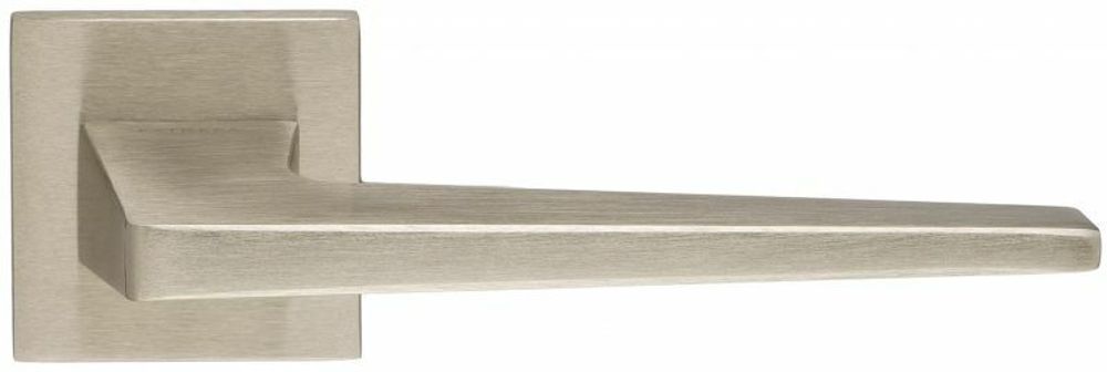 Дверная ручка Extreza Hi-tech Slim &quot;ALIOT&quot; 129 на квадратной розетке R15 матовый никель F20